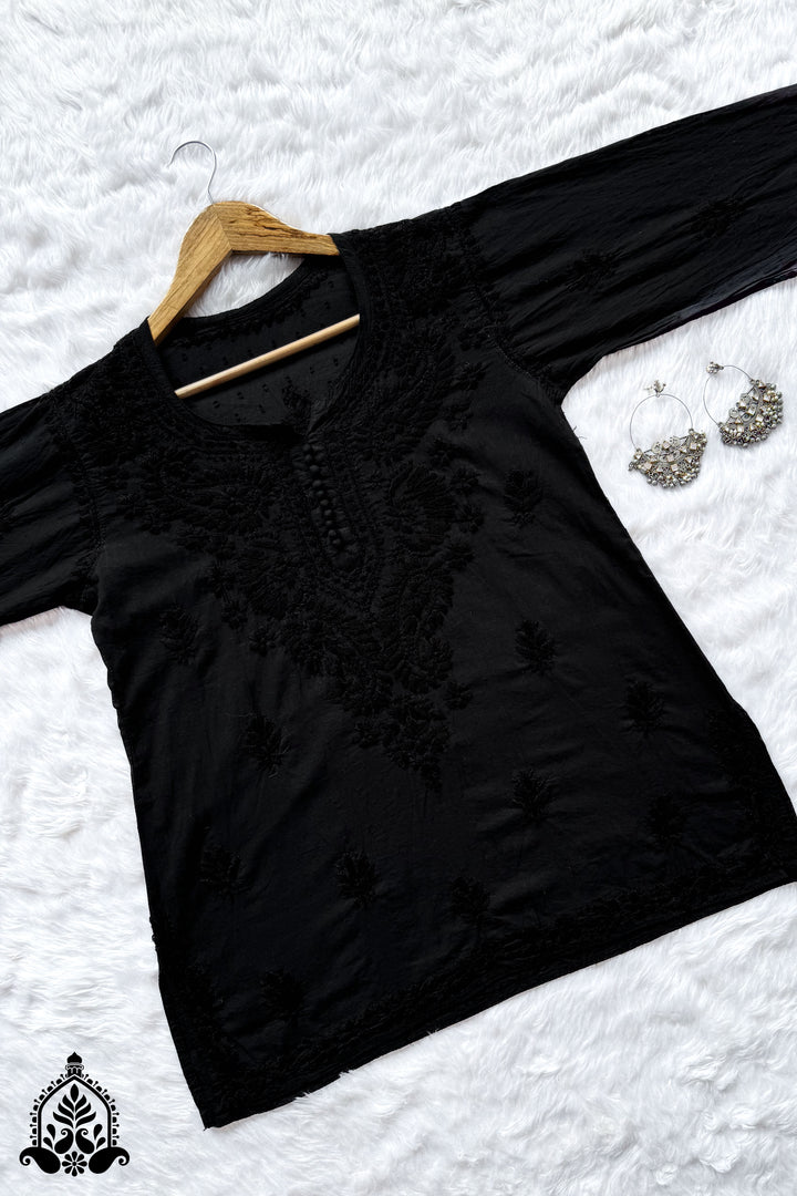 Adya Chikankari Short Dyed Kurti