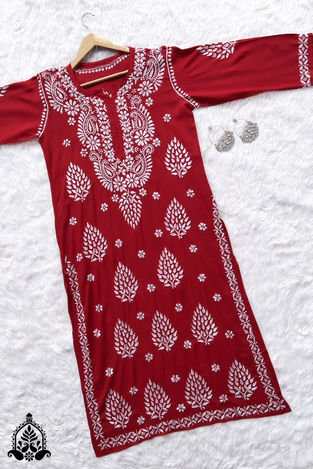 Neha Chikankari Rayon Straight Kurta