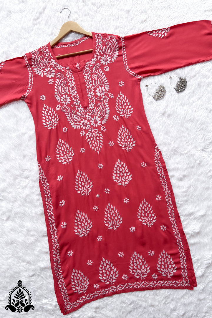 Neha Chikankari Rayon Straight Kurta