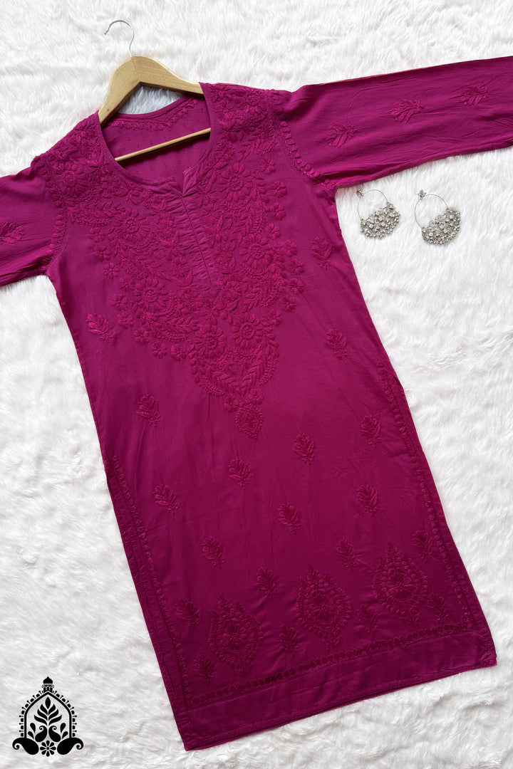 Siya Chikankari Cotton Straight Kurta