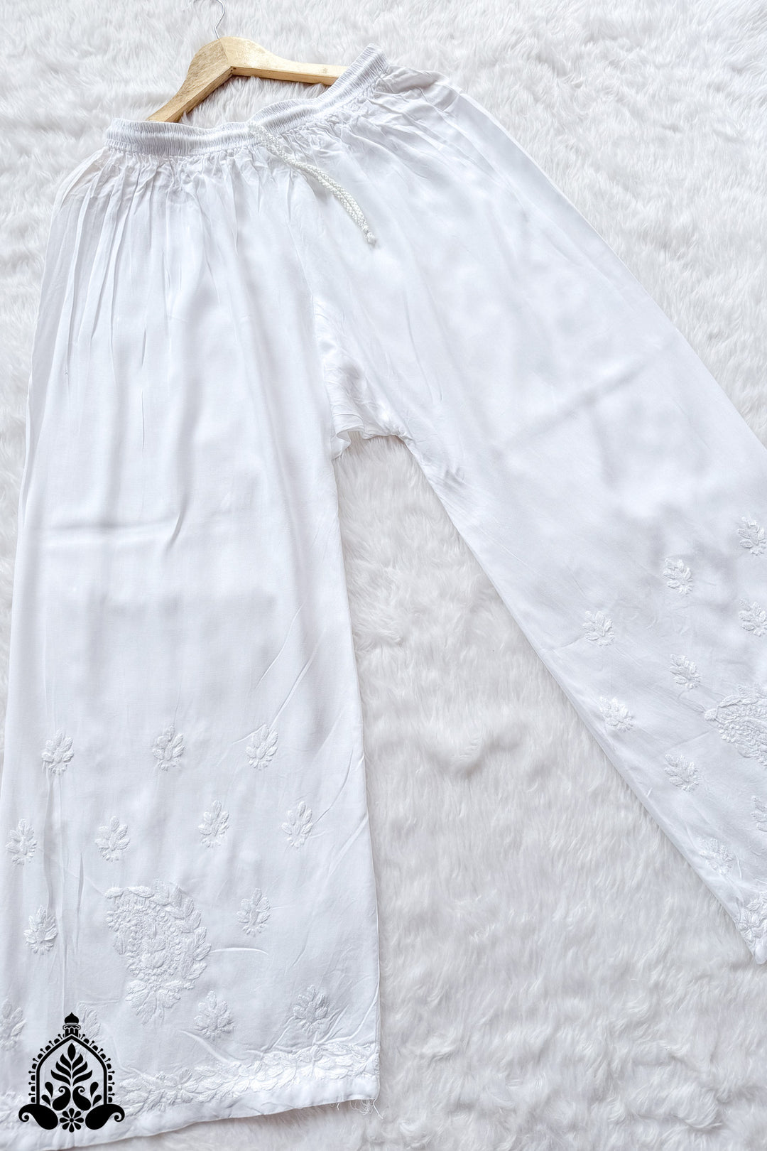 Yukti Chikankari Rayon Palazzo