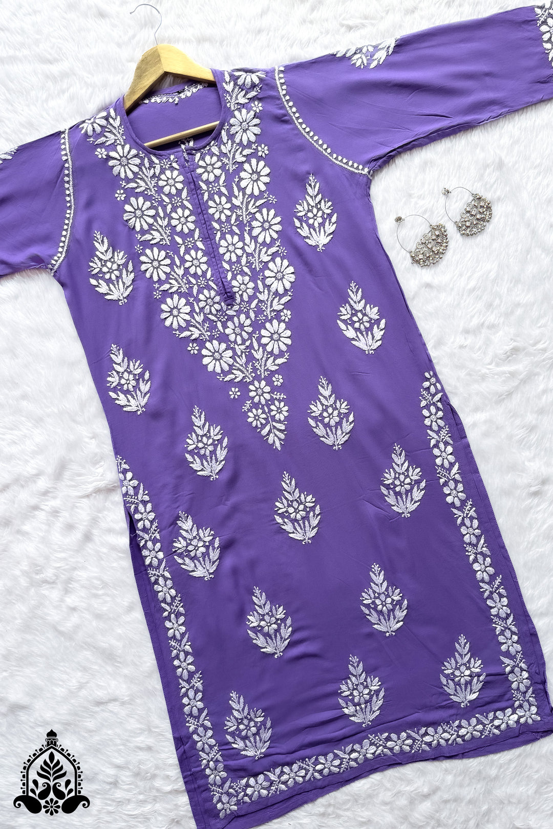 Jahnvi Chikankari Rayon Straight Kurta