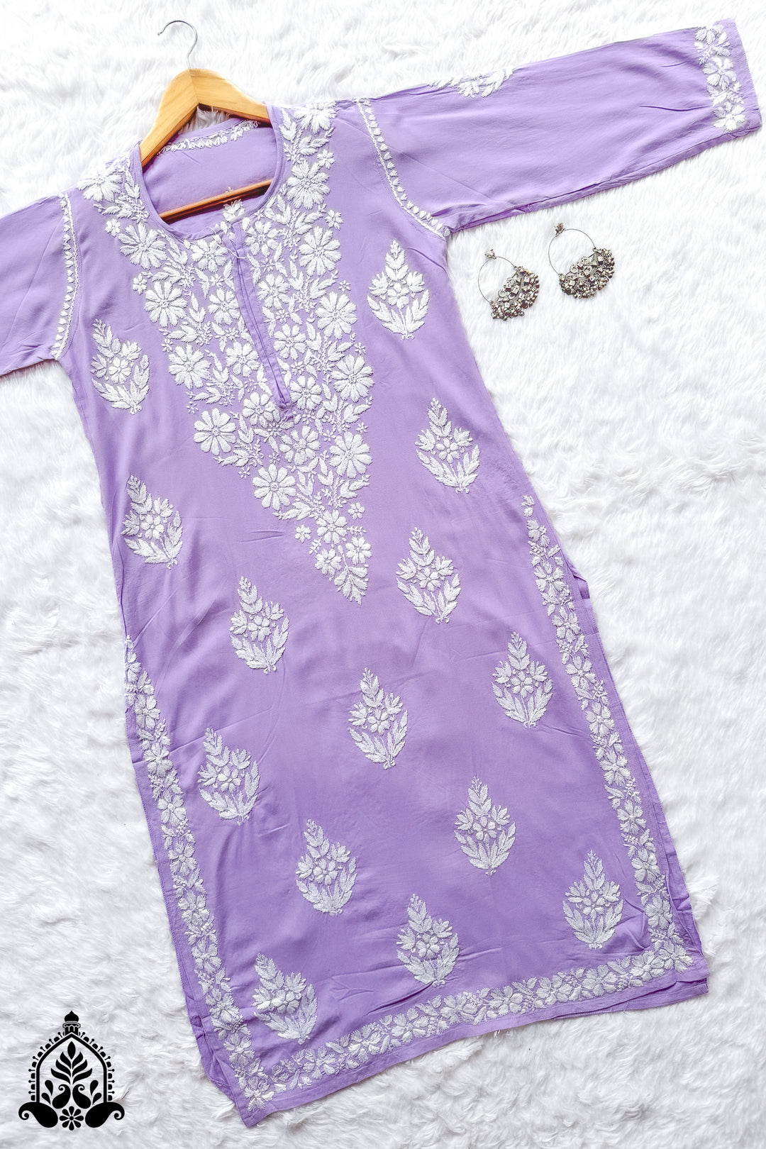 Jahnvi Chikankari Rayon Straight Kurta