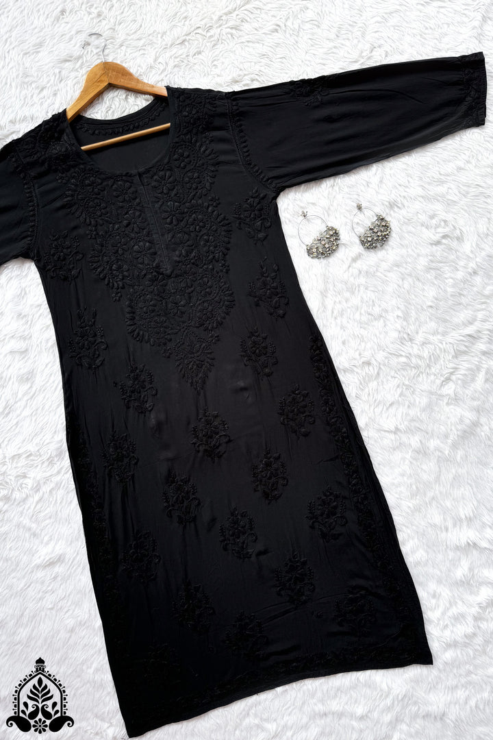 Heer Chikankari Modal Straight Kurta