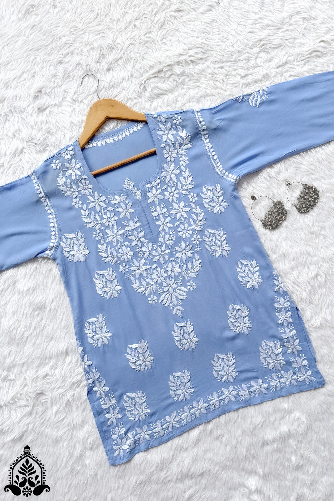 Tina Chikankari Premium Modal Short Kurti