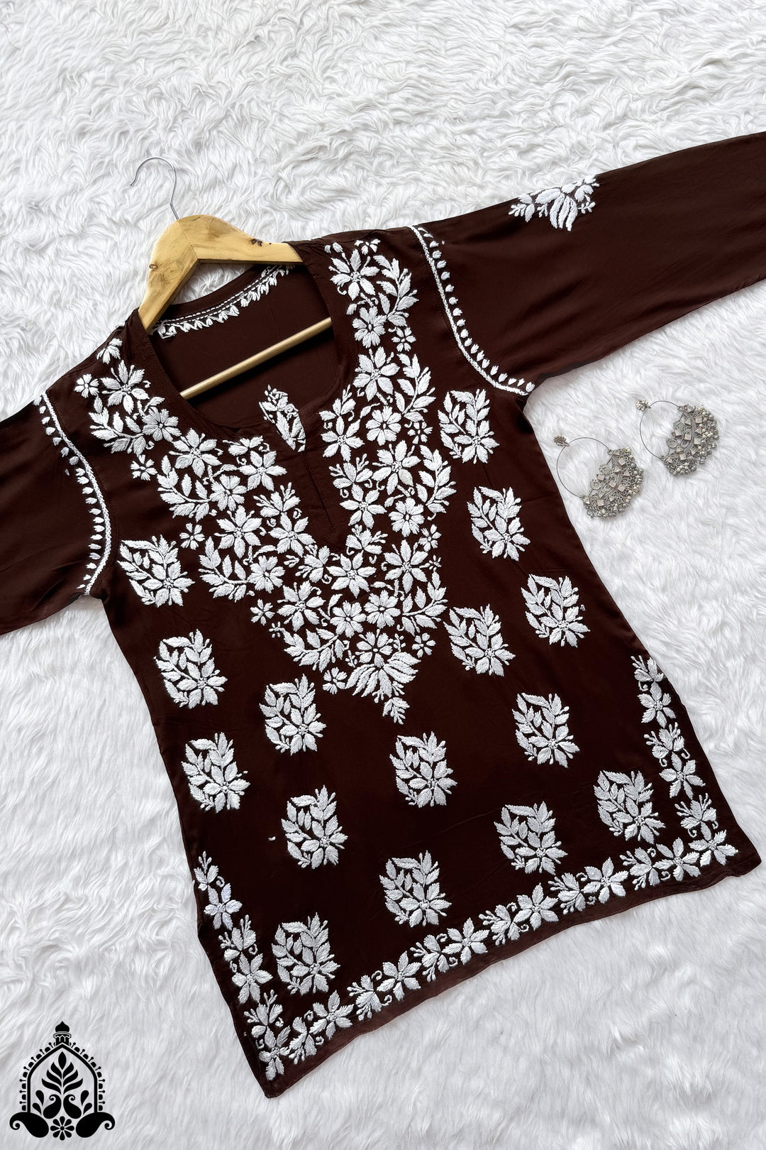 Tina Chikankari Premium Modal Short Kurti