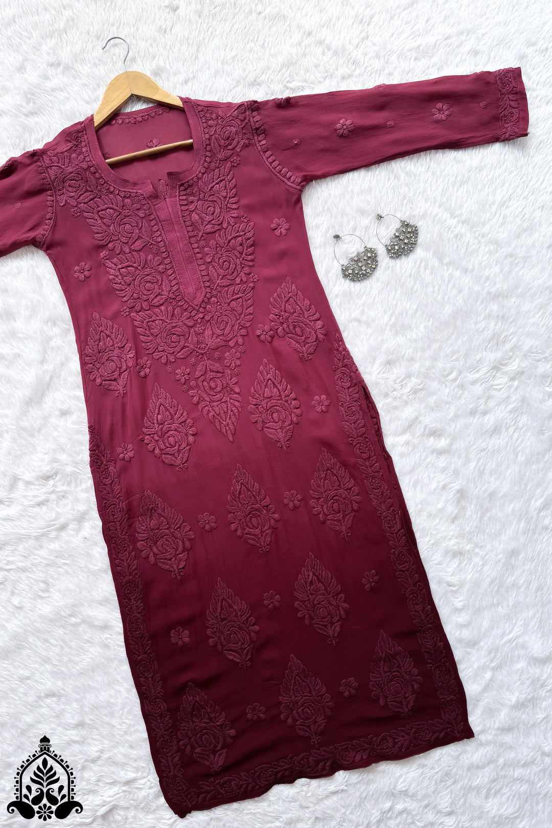 Khwab Premium Viscose Chikankari Straight Kurta