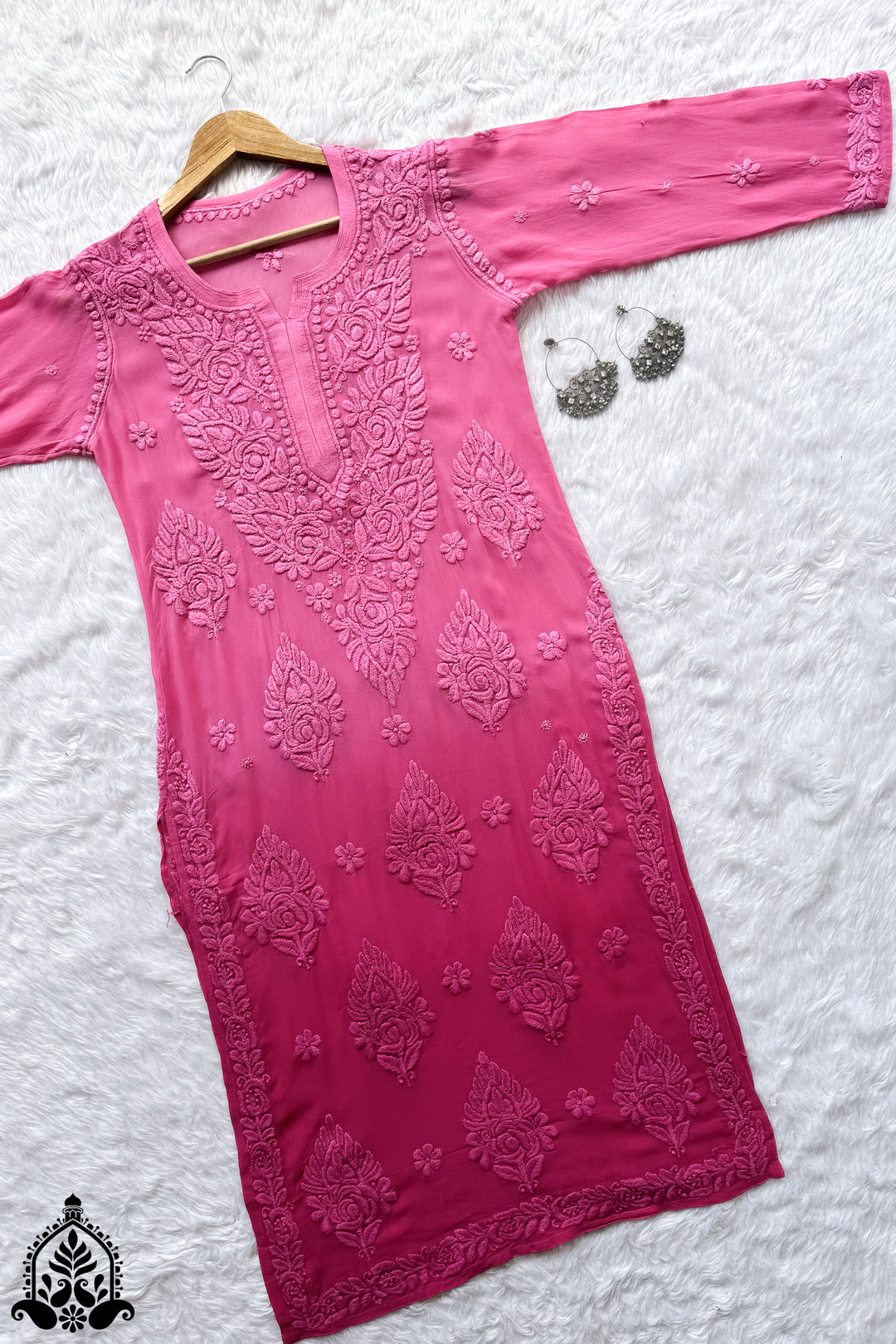 Khwab Premium Viscose Chikankari Straight Kurta