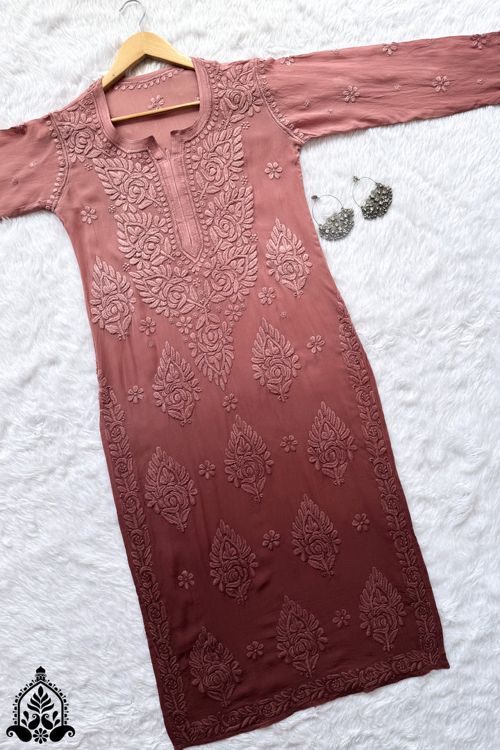 Khwab Premium Viscose Chikankari Straight Kurta