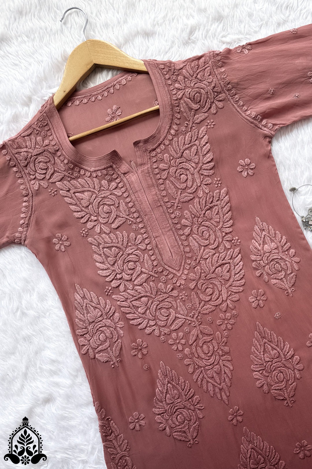 Khwab Premium Viscose Chikankari Straight Kurta