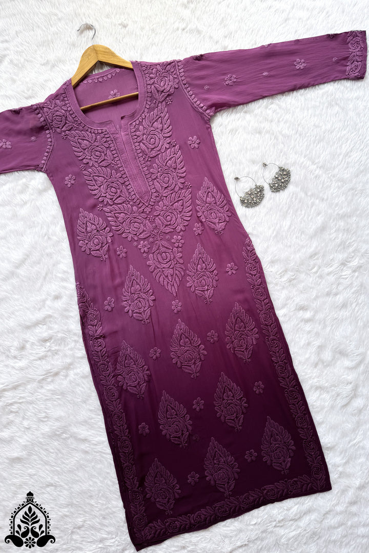 Khwab Premium Viscose Chikankari Straight Kurta