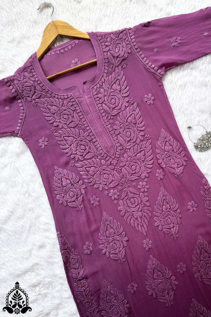 Khwab Premium Viscose Chikankari Straight Kurta