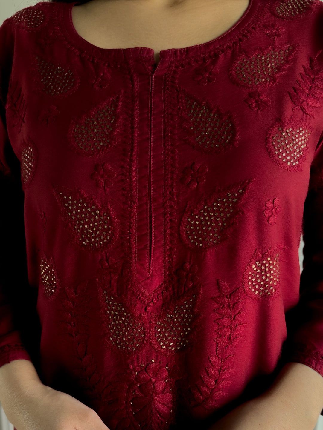 Karisma Chanderi Chikankari Mukaish Co-ord Set