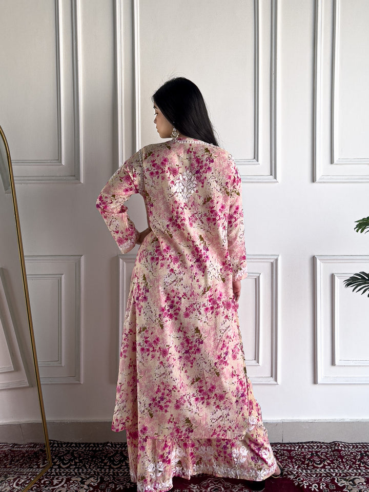 Manvi Mulmul Chikankari Printed Co-ord Set