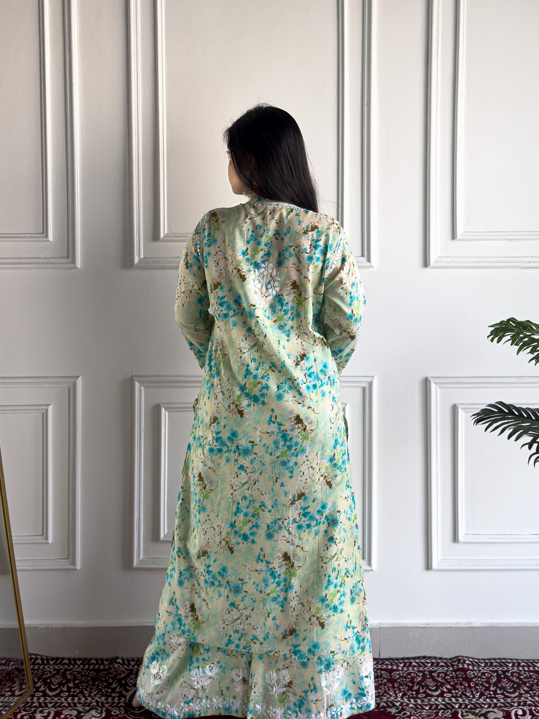 Manvi Mulmul Chikankari Printed Co-ord Set