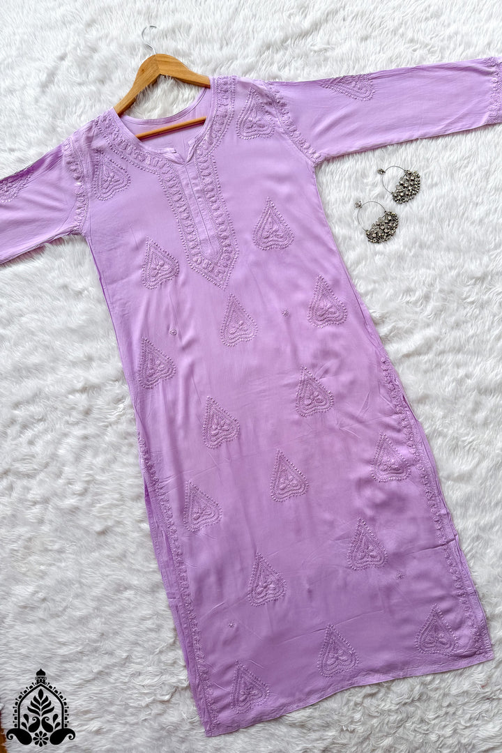 Sidra Chikankari Modal Straight Kurta