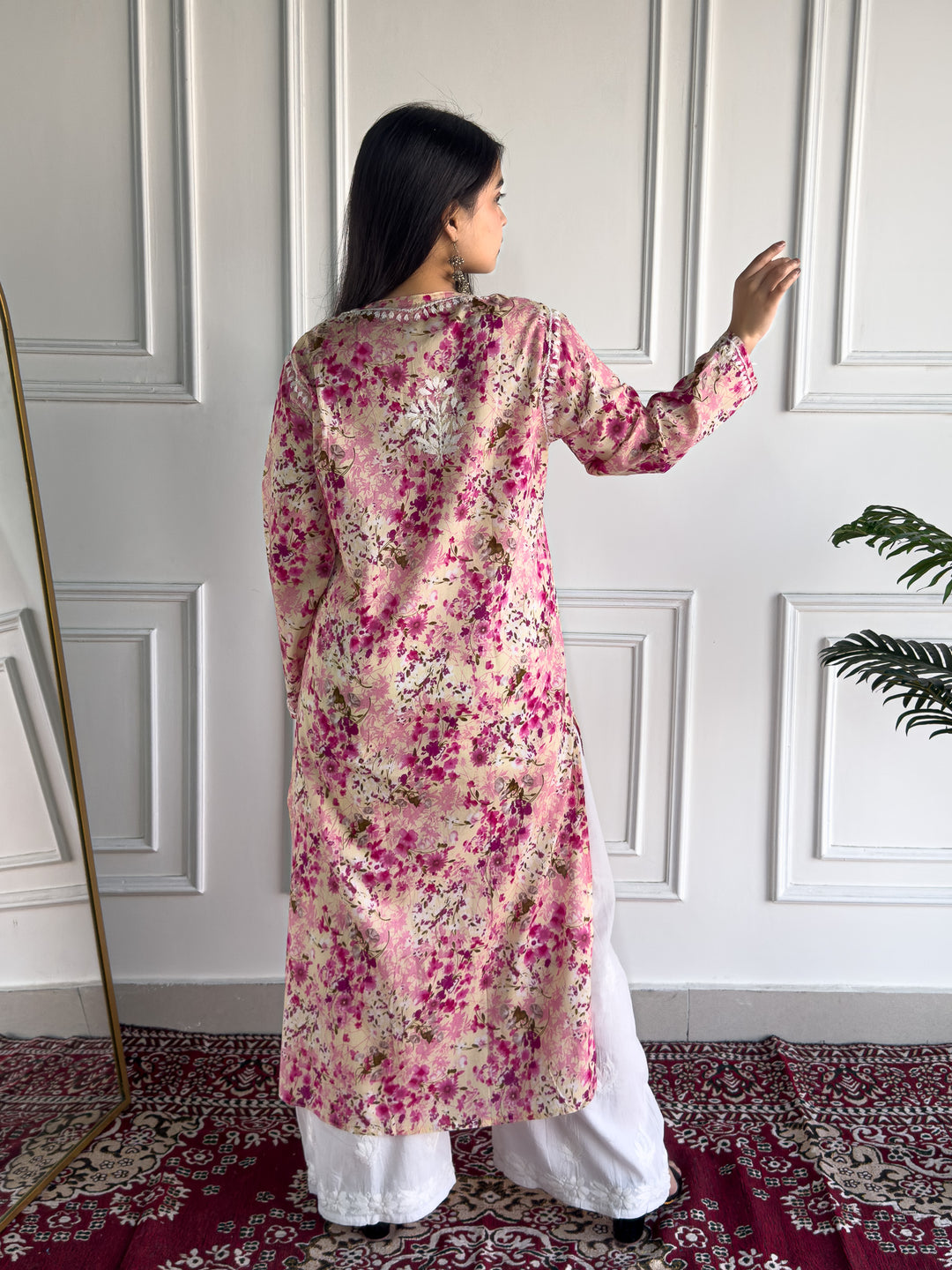 Zehra Mulmul Chikankari Straight Kurta
