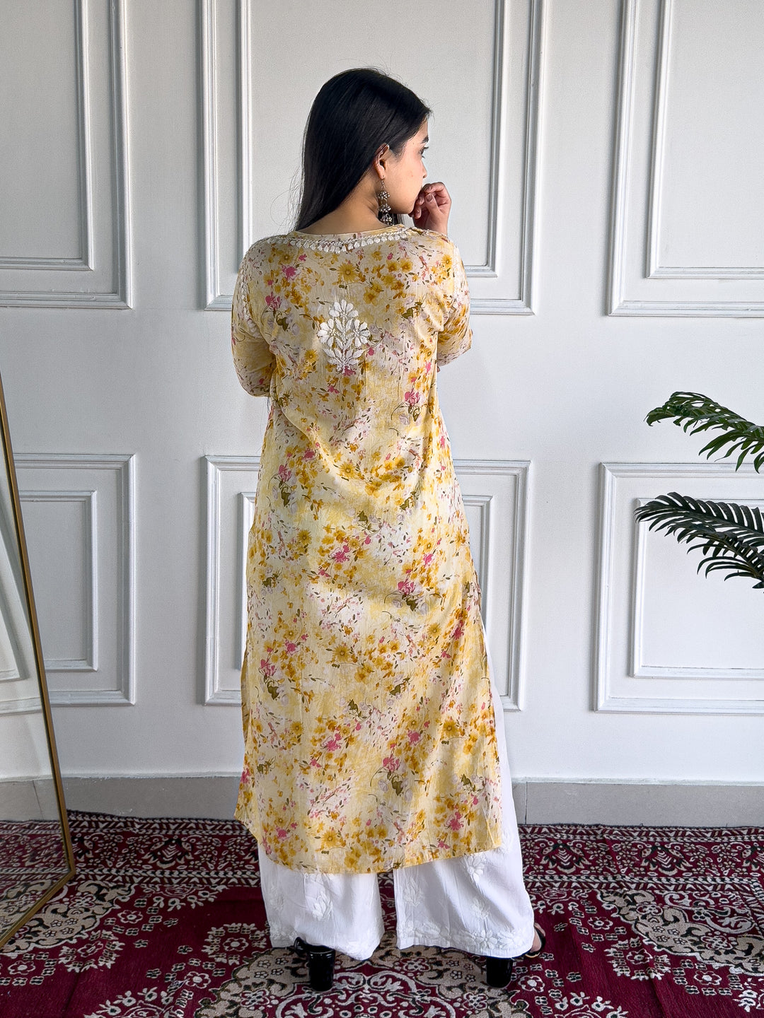 Zehra Mulmul Chikankari Straight Kurta