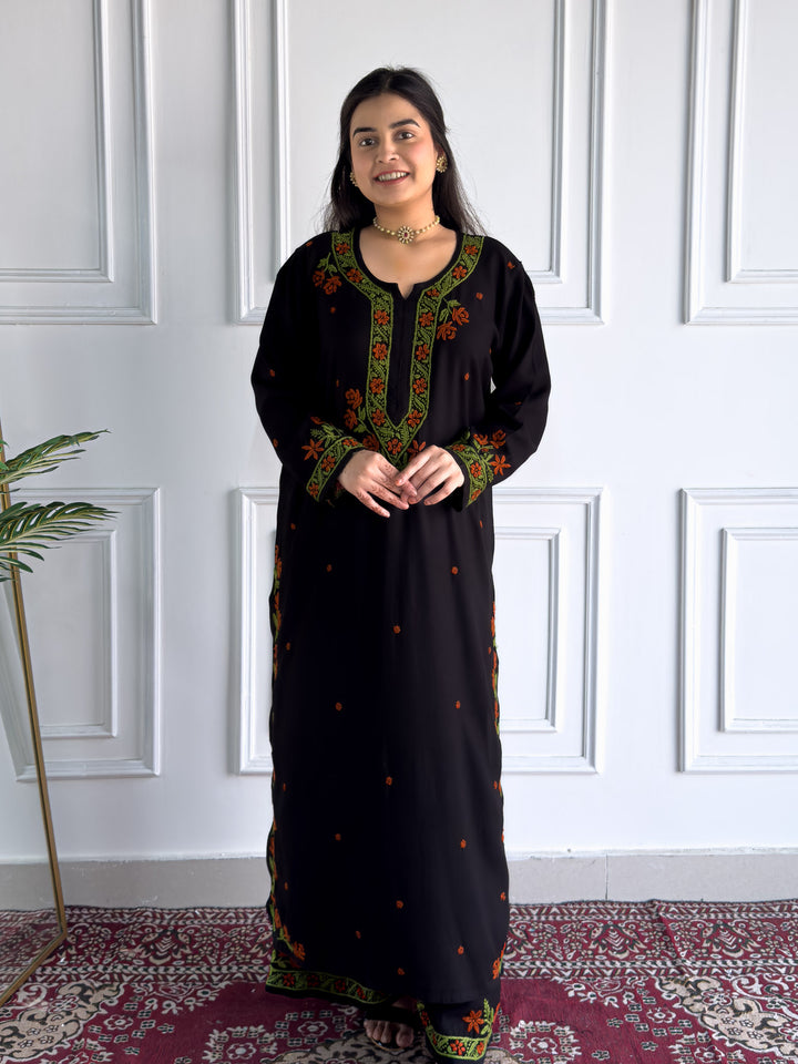 Hina Rayon Chikankari Rose Co-ord Set