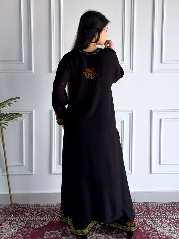 Hina Rayon Chikankari Rose Co-ord Set