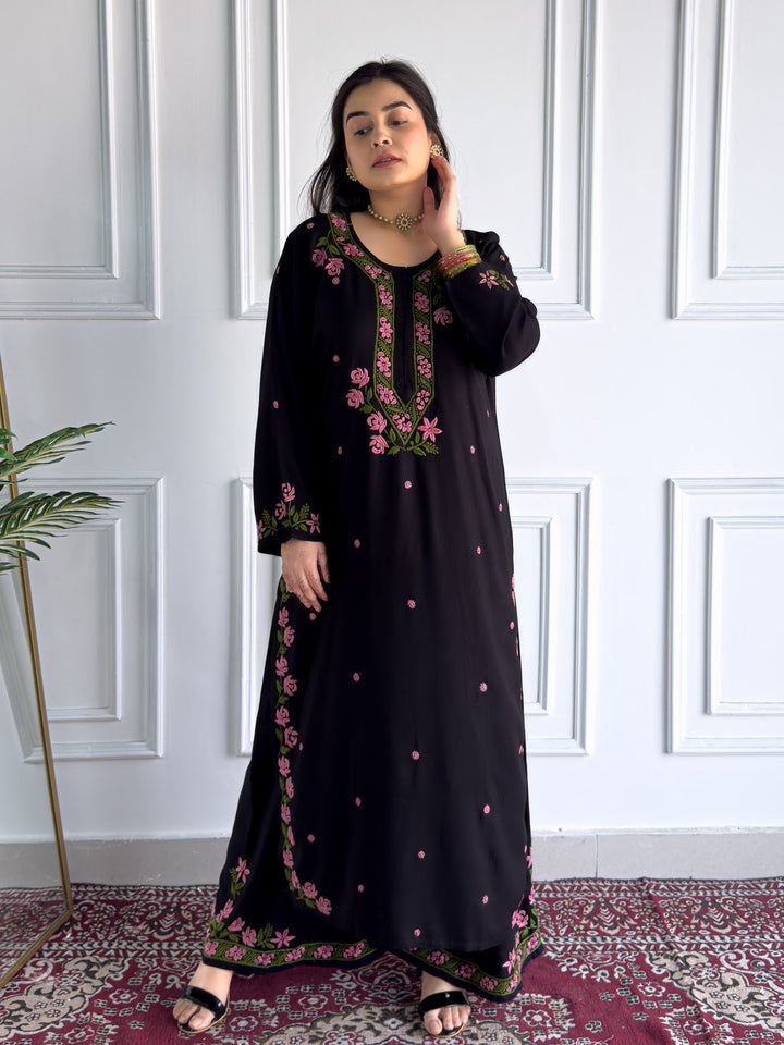 Hina Rayon Chikankari Rose Co-ord Set
