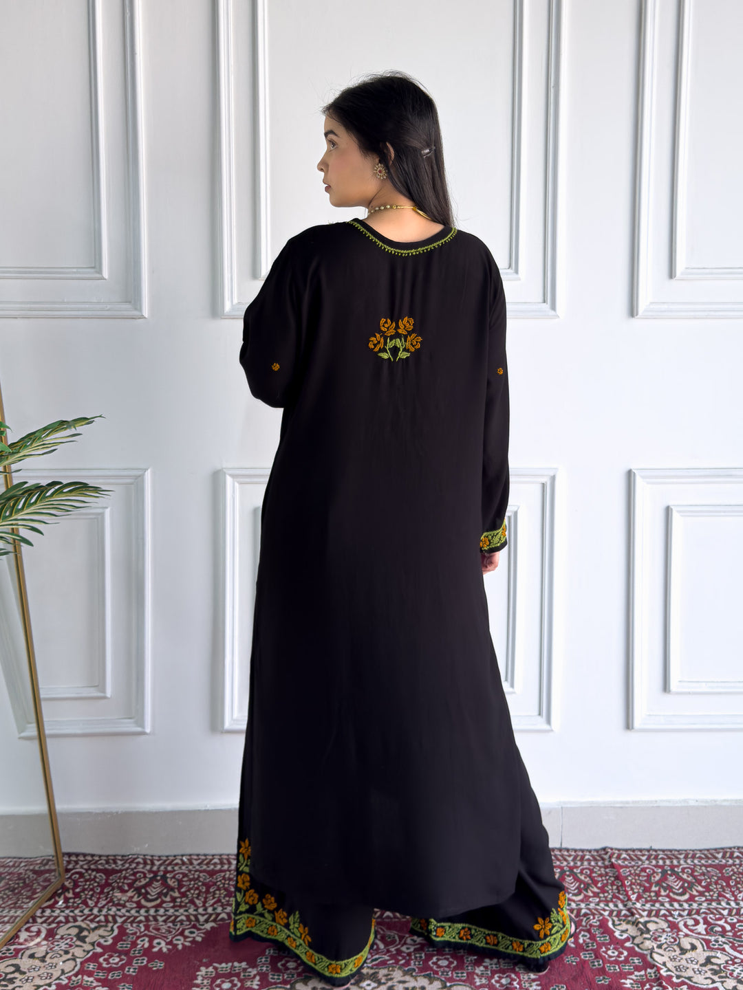 Hina Rayon Chikankari Rose Co-ord Set