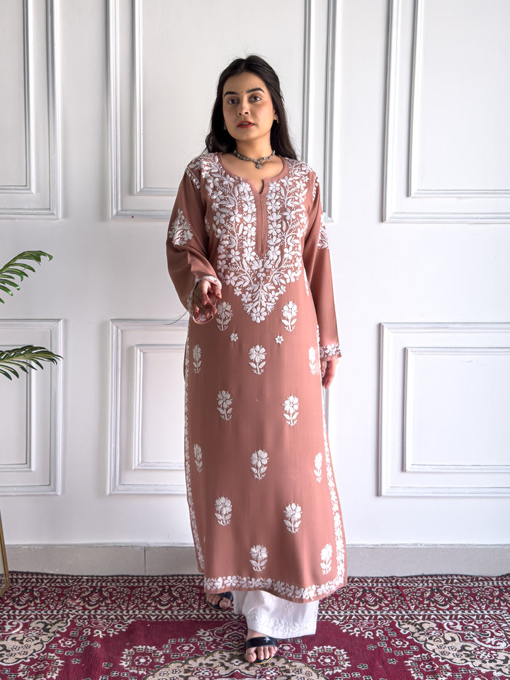 Anam Chikankari Rayon Straight Kurta