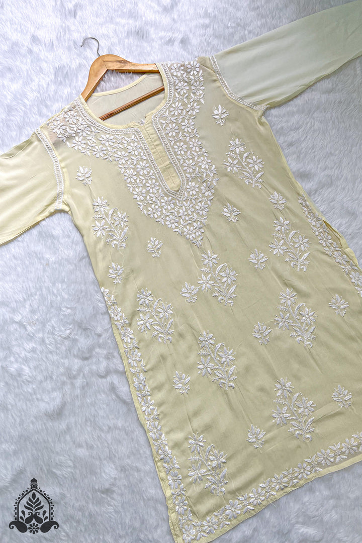 Saanvi Chikankari Modal Straight Kurta