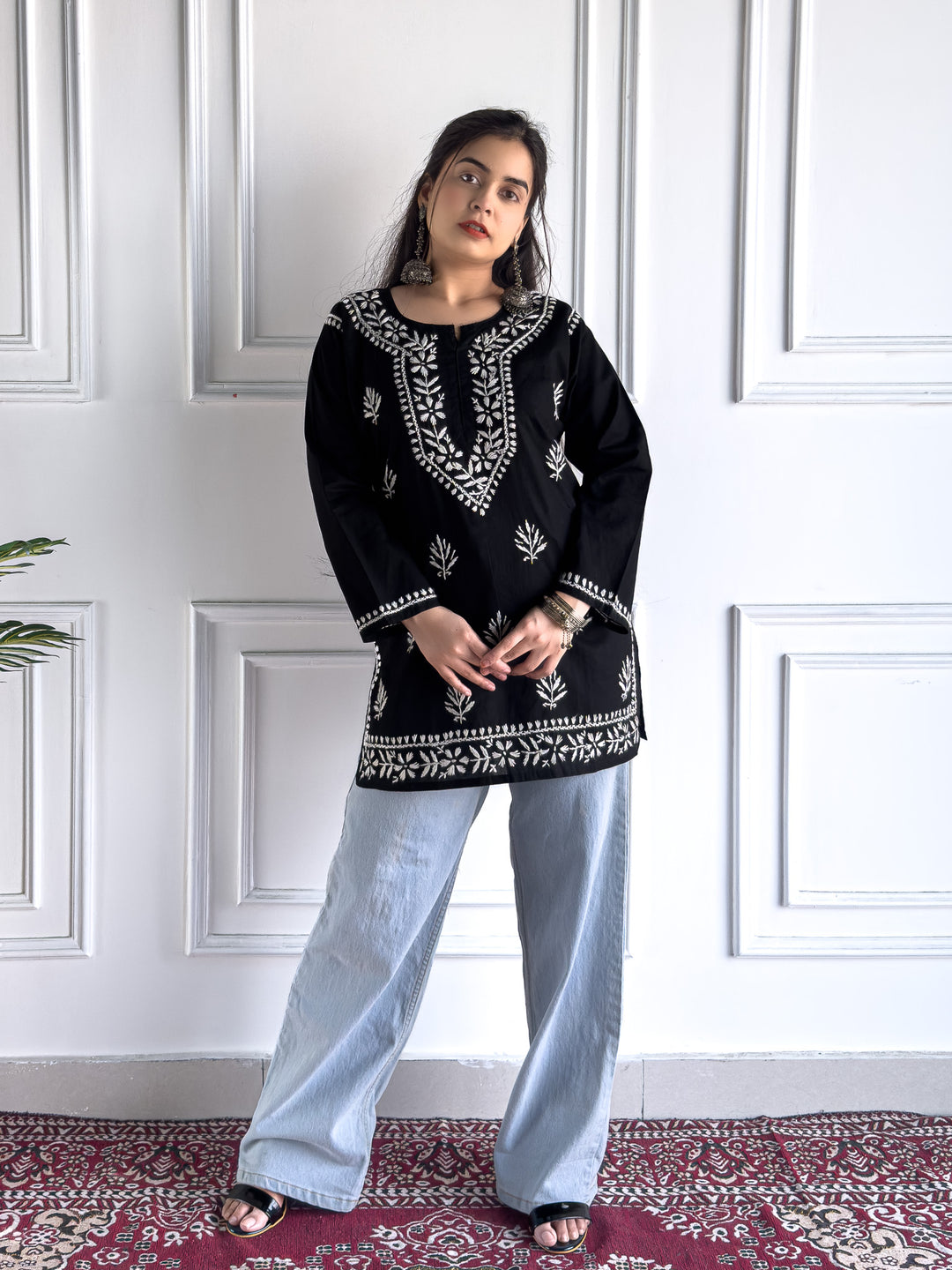 Maahi Chikankari Short Cotton Kurti
