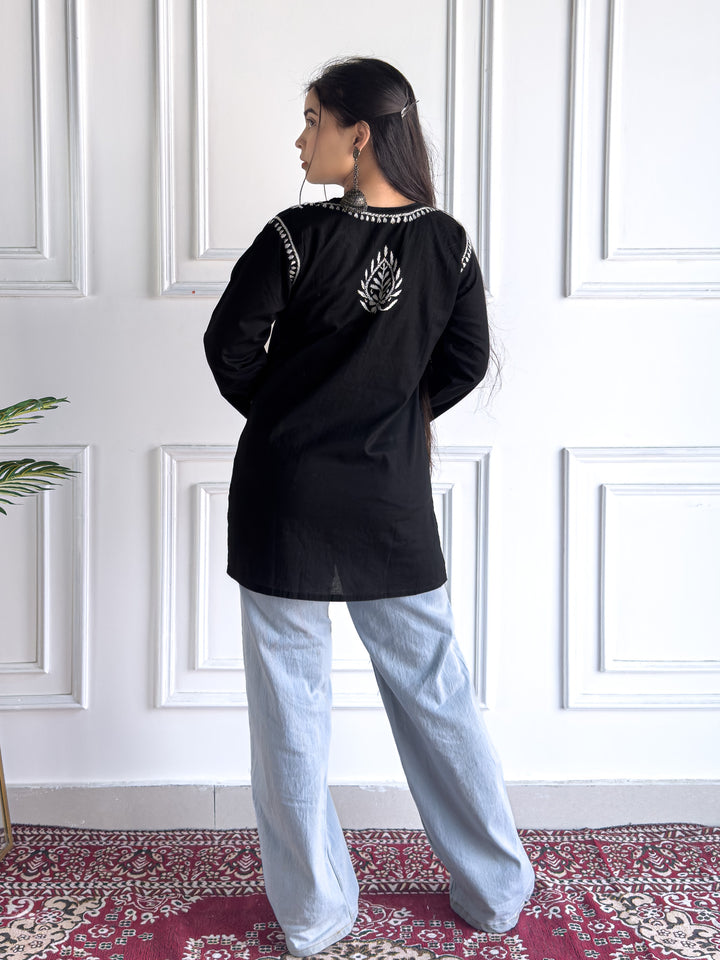 Maahi Chikankari Short Cotton Kurti