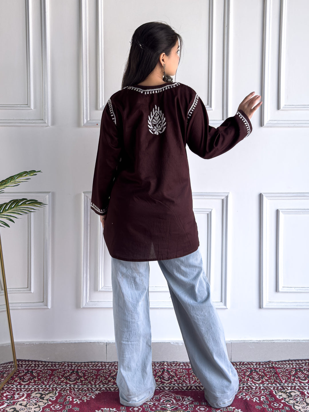 Maahi Chikankari Short Cotton Kurti