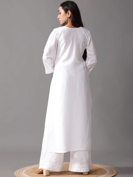 Avika Rayon Chikankari Mukaish Co-ord Set