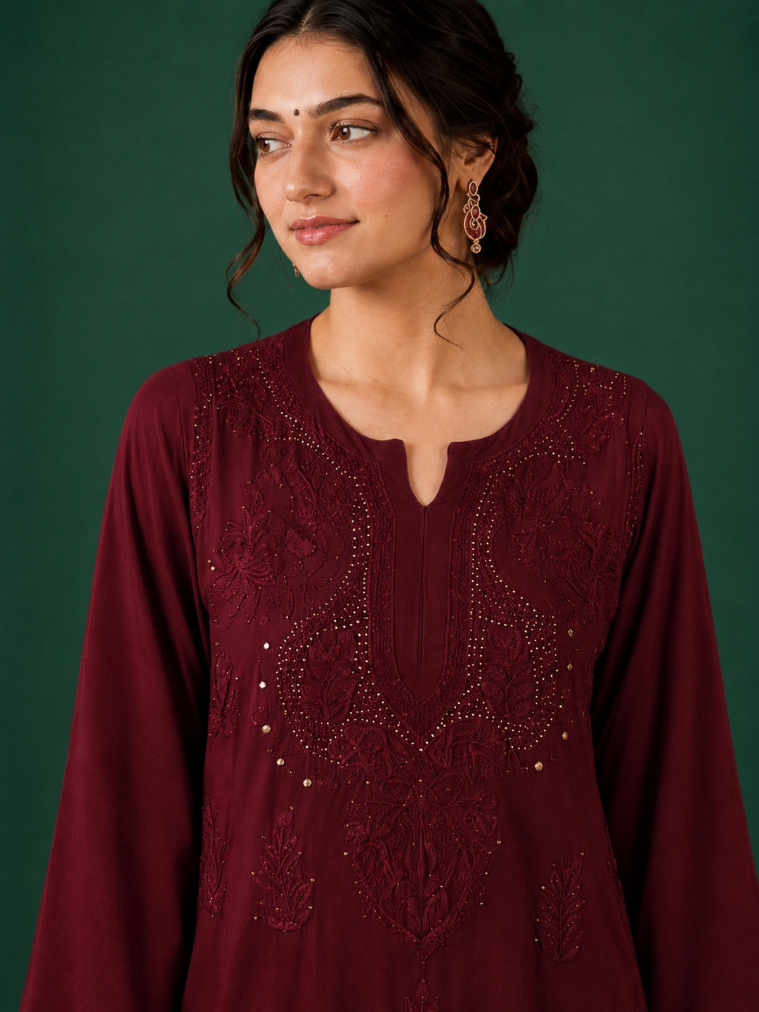 Jasmin Rayon Chikankari Mukaish Co-ord Set