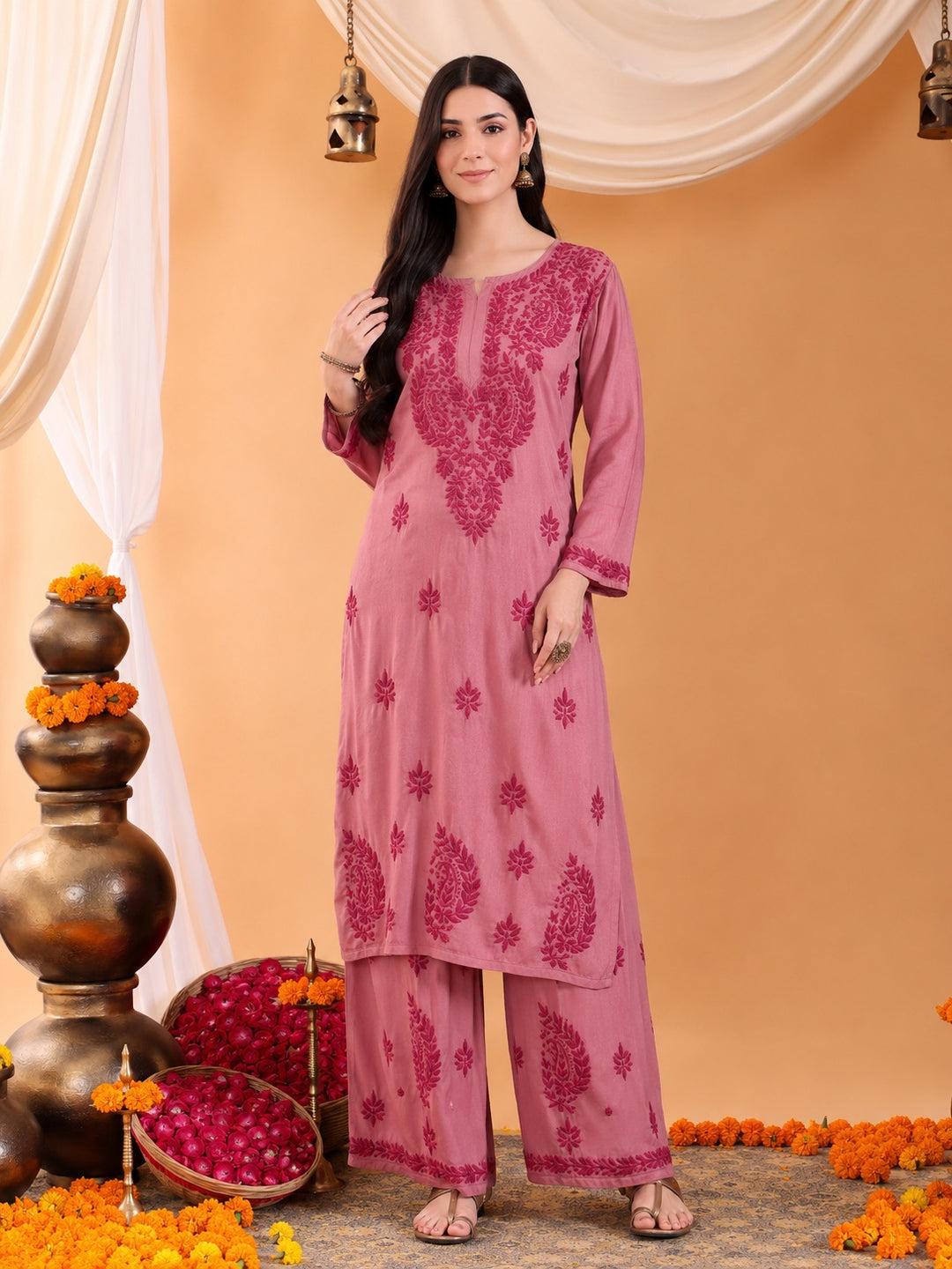 Maryam Chikankari Rayon Co-ord Set