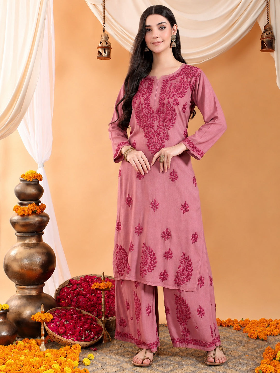 Maryam Chikankari Rayon Co-ord Set