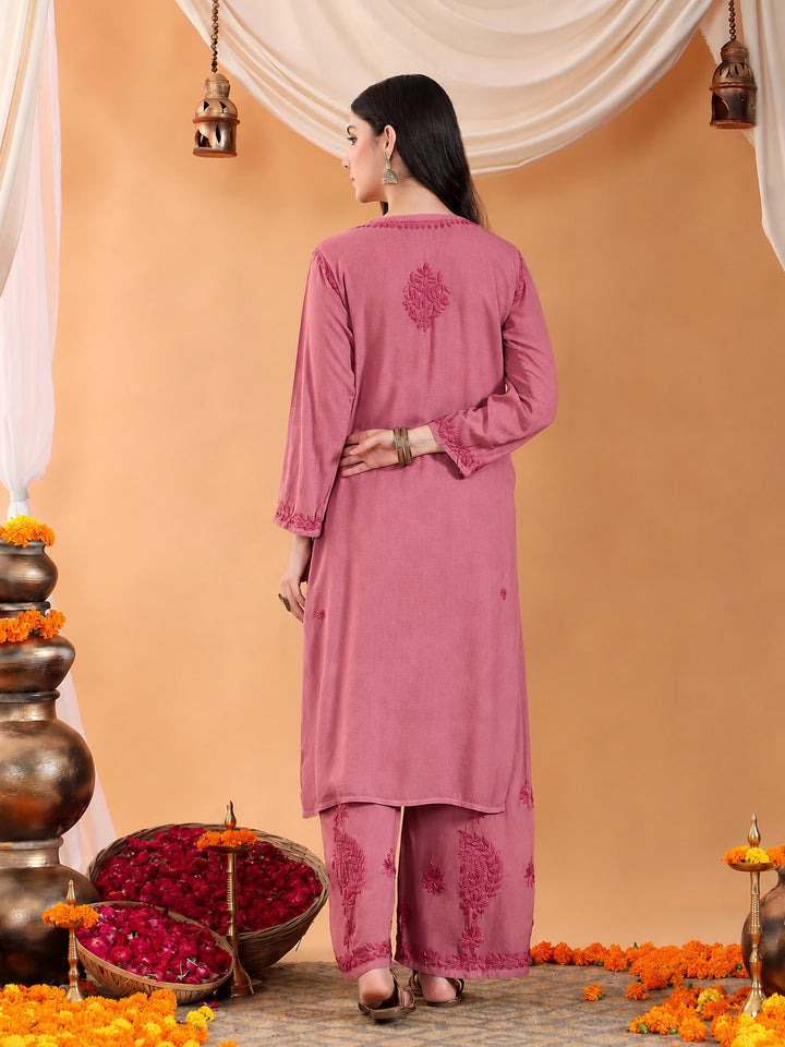 Maryam Chikankari Rayon Co-ord Set