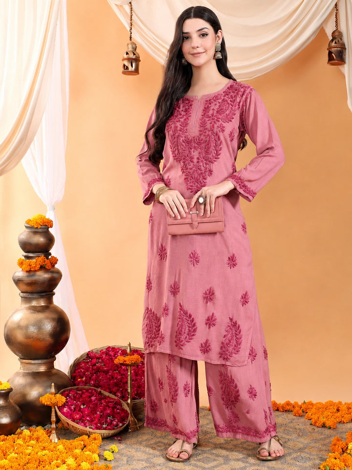 Maryam Chikankari Rayon Co-ord Set