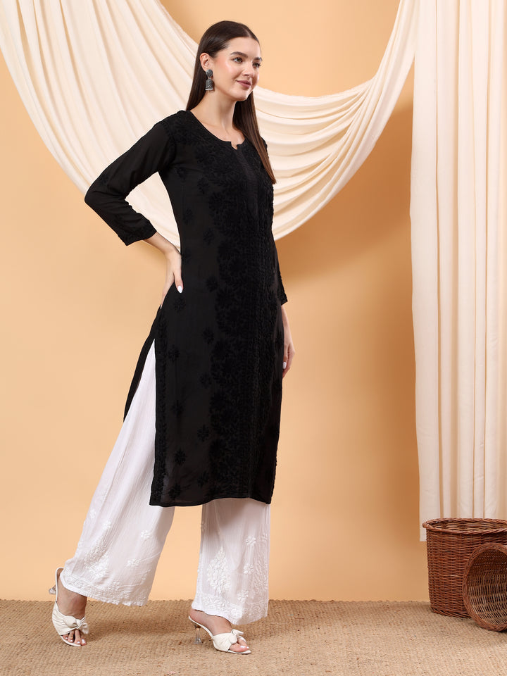 Alina Chikankari Modal Straight Kurta