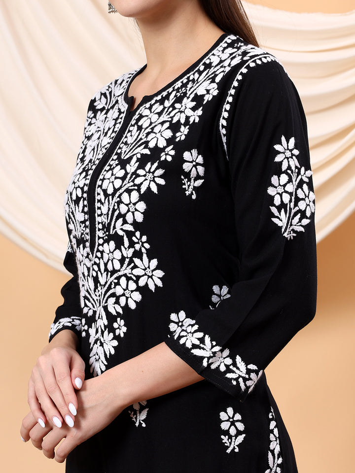 Anam Chikankari Rayon Straight Kurta