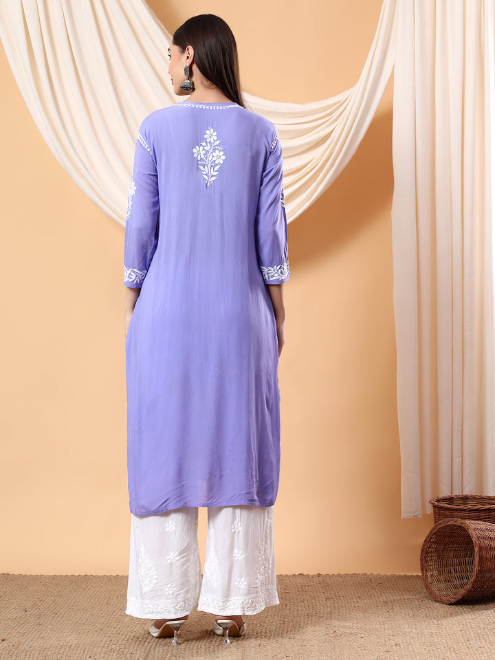 Bhumi Chikankari Premium Modal Straight Kurta