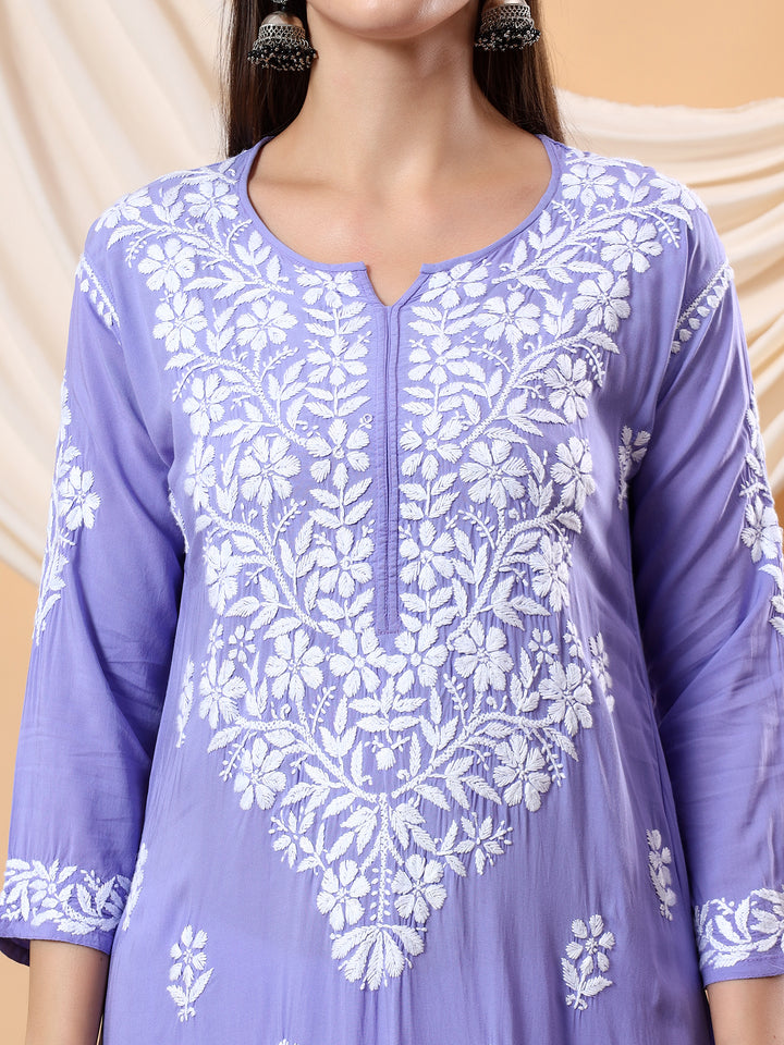 Bhumi Chikankari Premium Modal Straight Kurta