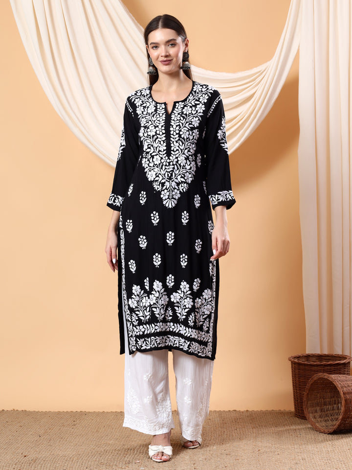 Bhumi Chikankari Premium Modal Straight Kurta