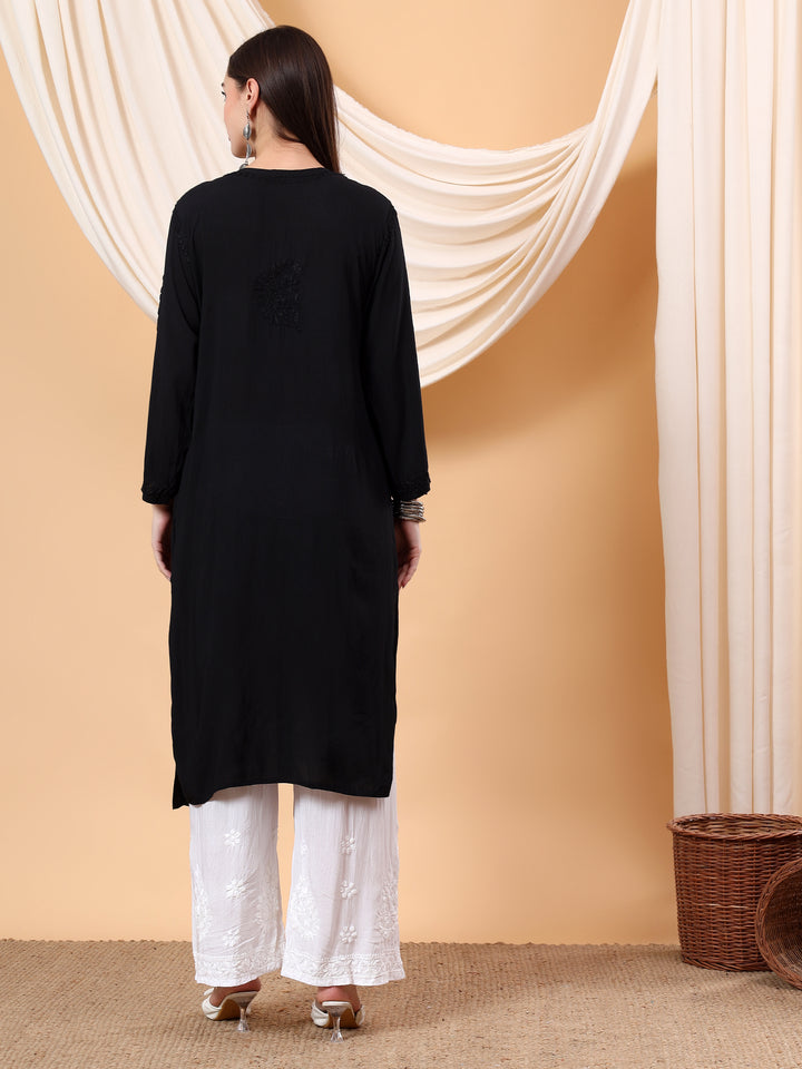 Heer Chikankari Modal Straight Kurta