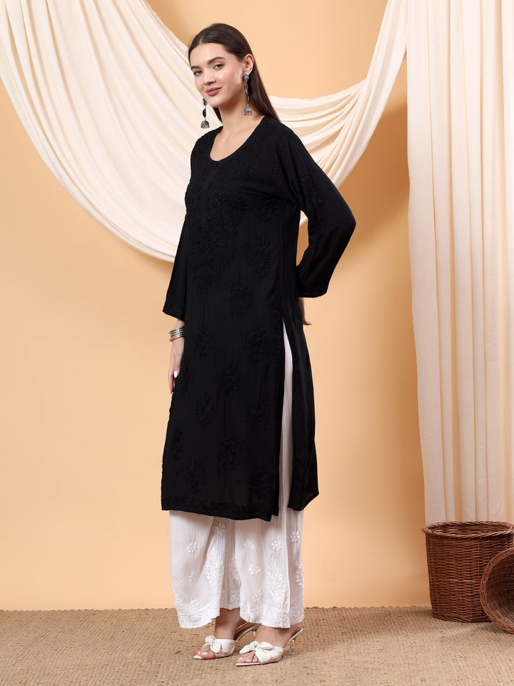 Heer Chikankari Modal Straight Kurta