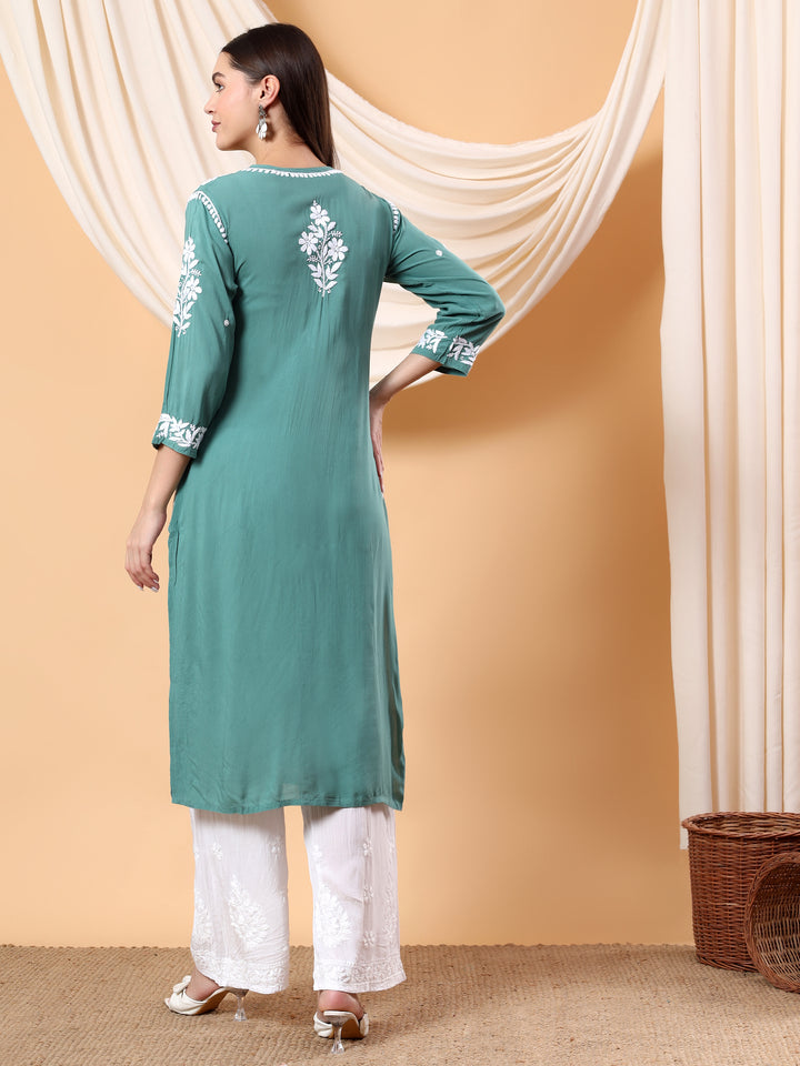 Bhumi Chikankari Premium Modal Straight Kurta