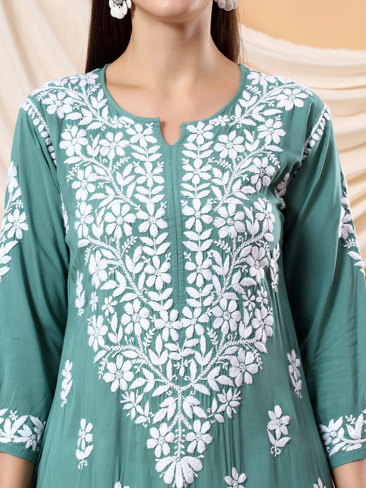 Bhumi Chikankari Premium Modal Straight Kurta