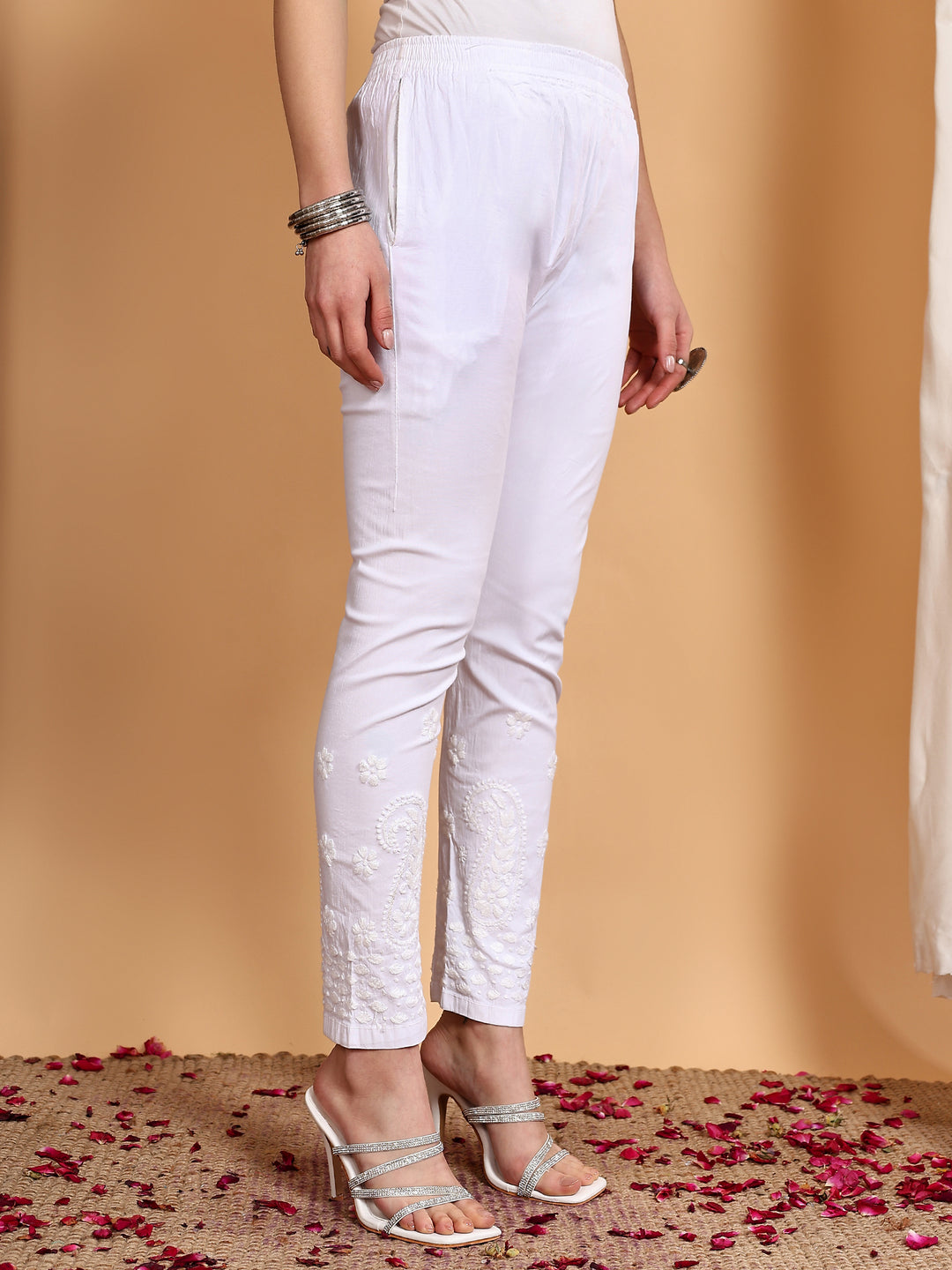 Avni Chikankari Lycra Stretchable Pant