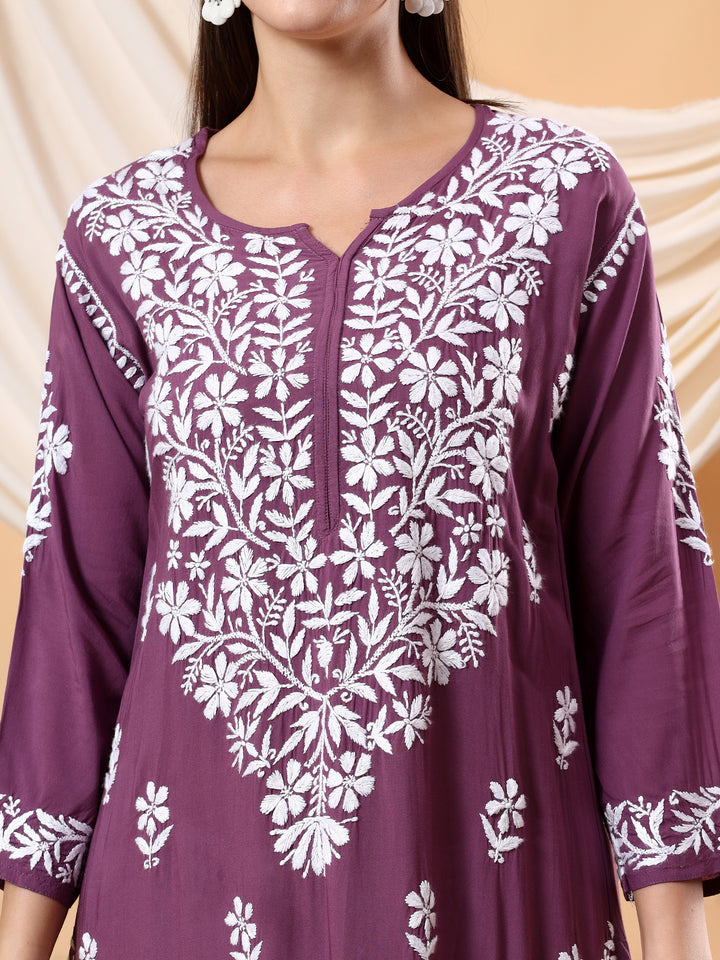 Bhumi Chikankari Premium Modal Straight Kurta