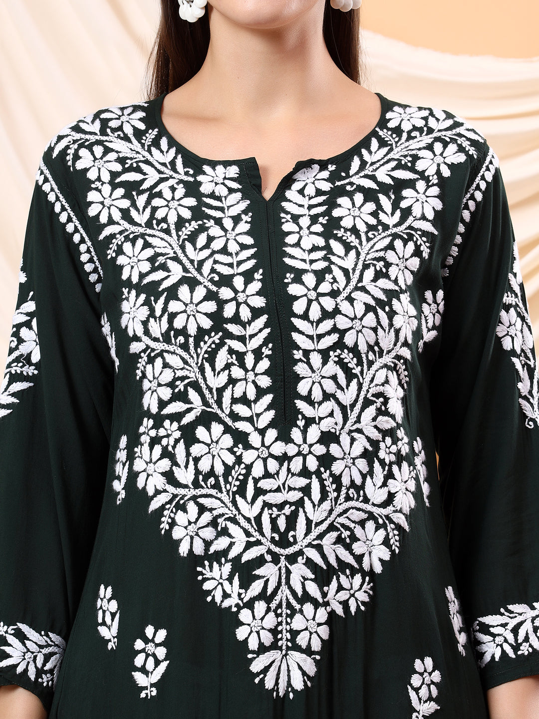 Bhumi Chikankari Premium Modal Straight Kurta