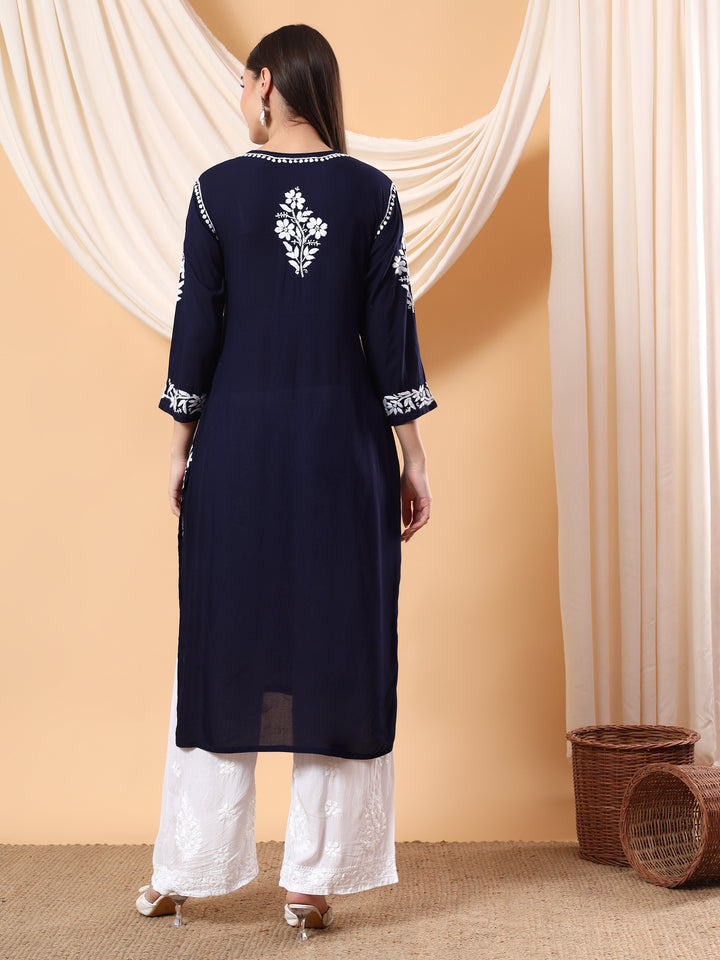 Bhumi Chikankari Premium Modal Straight Kurta